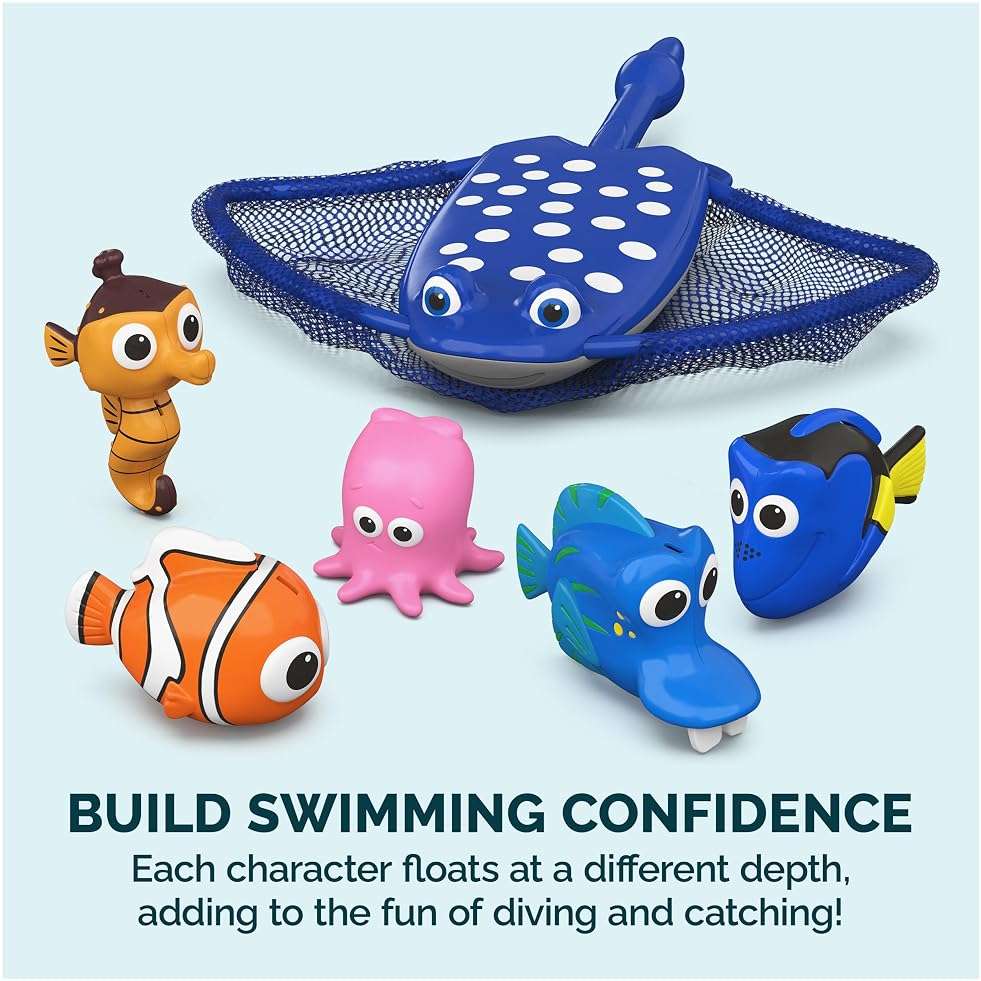 SwimWays Disney’s Finding Dory Mr. Ray’s Dive and Catch Game, Water Toy, Outdoor Toys, Pool Party Favors & Bath Toys for Kids Ages 5 & Up - Image 6