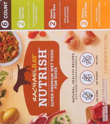 Nutrish Rachael Ray Savory Favorites Wet Dog Food Variety Pack, 8 oz. Tubs (Pack of 6) - Image 11