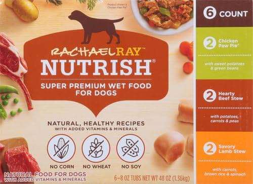Nutrish Rachael Ray Savory Favorites Wet Dog Food Variety Pack, 8 oz. Tubs (Pack of 6) - Image 13