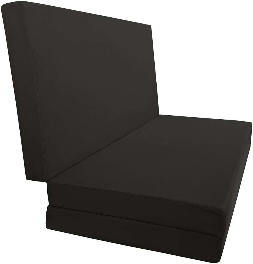 D&D Futon Furniture Portable Trifold Mattress, Foldable Foam Mattresses Small Space Saving Guest, Floor Fold Out Bed Ottoman, 4 inch Folding Cushion Pad Camping RV (Full Size 4x54x75, Black) - Image 4