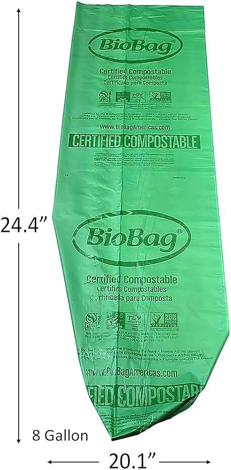 BioBag (USA) The Original Compostable Bag, 8 Gallon, 500 Count, 100% Certified Compostable Trash Bag Liners for Food Waste, Extra Strong and Durable - Image 7
