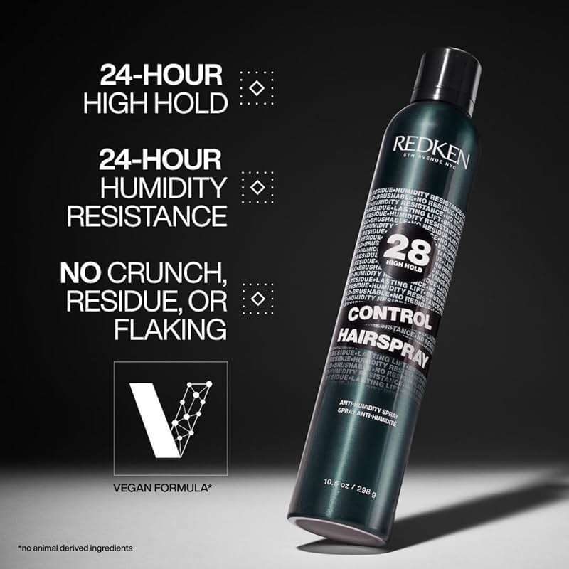 Redken Control Hair Spray 28 - Long-Lasting Style Memory For 24 Hours, Anti-Frizz & Maximum Hold, Humidity Resistance, For All Hair Types - Image 2