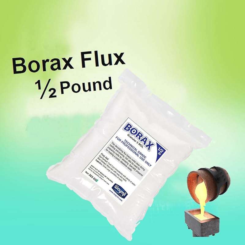 Waymil Borax Flux Granular1/2 Pound for Gold Silver Melting Casting Crucible Glazing Jewelry Soldering Flux Paste | borax flux for melting, casting and soldering applications - Image 3
