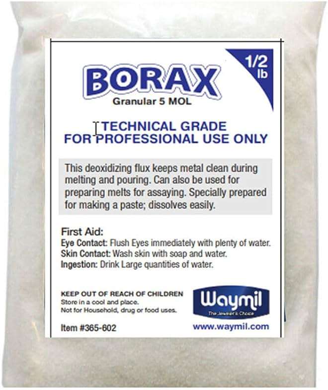 Waymil Borax Flux Granular1/2 Pound for Gold Silver Melting Casting Crucible Glazing Jewelry Soldering Flux Paste | borax flux for melting, casting and soldering applications - Image 6