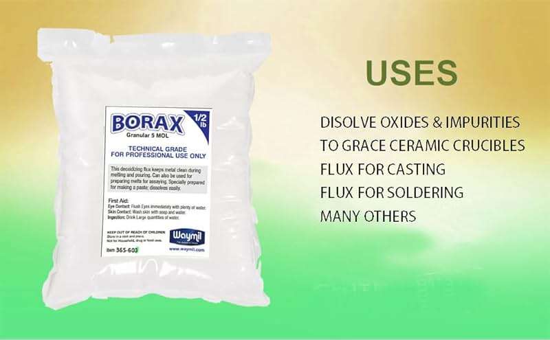 Waymil Borax Flux Granular1/2 Pound for Gold Silver Melting Casting Crucible Glazing Jewelry Soldering Flux Paste | borax flux for melting, casting and soldering applications - Image 7