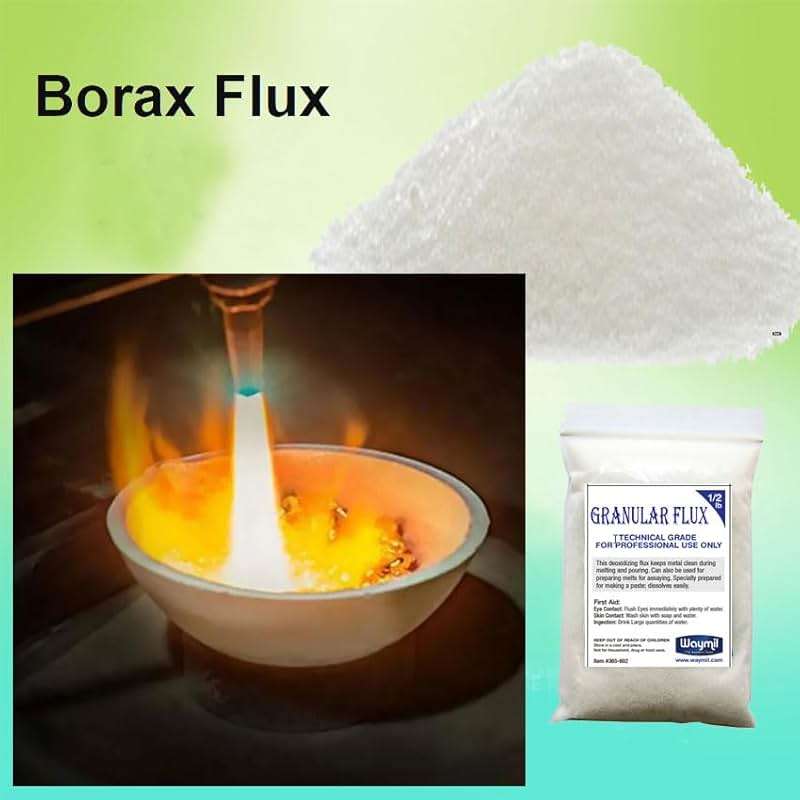 Waymil Borax Flux Granular1/2 Pound for Gold Silver Melting Casting Crucible Glazing Jewelry Soldering Flux Paste | borax flux for melting, casting and soldering applications - Image 9