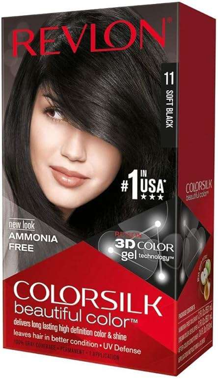 Revlon ColorSilk Beautiful Color, Soft Black [11] 1 ea (Pack of 12) - Image 1
