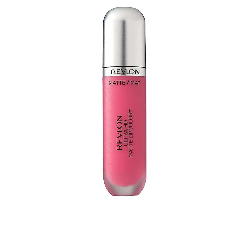 Revlon Ultra HD Matte Lipcolor, Velvety Lightweight Matte Liquid Lipstick in Pink, Devotion (600), 0.2 oz - Image 1