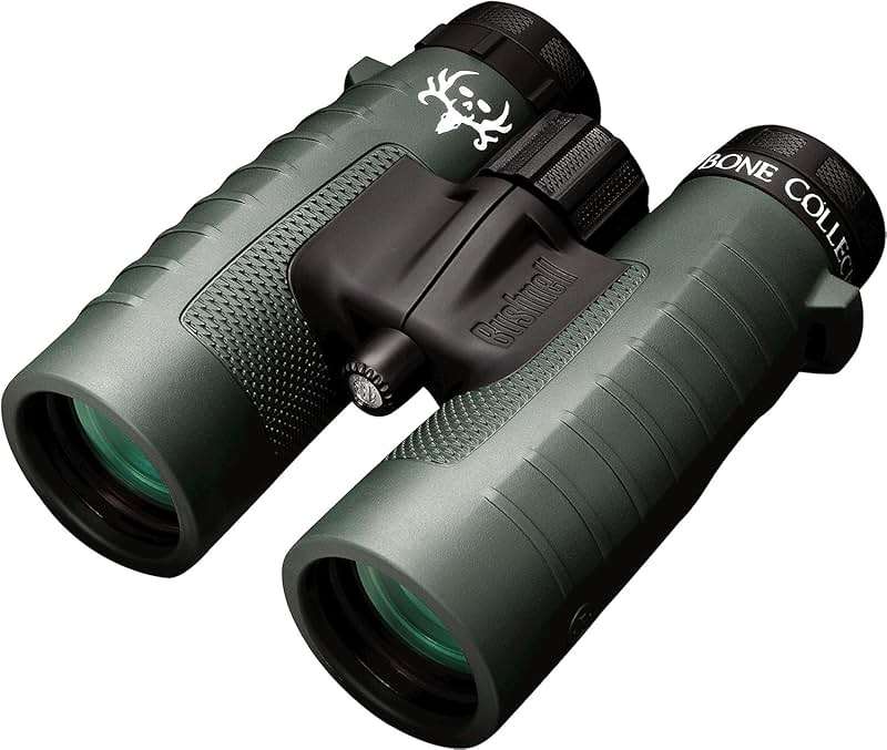 Bushnell Binocular Bundle: Trophy XLT 10x42 Binoculars (Bone Collector Edition) + Deluxe Binocular Harness - Image 1