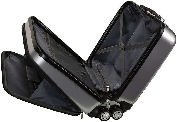 Rockland Revolution Hardside Rolling Computer Case, Carry-On, Silver - Image 12