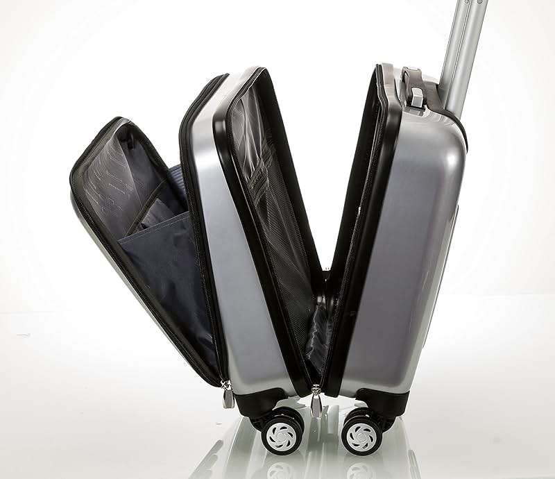 Rockland Revolution Hardside Rolling Computer Case, Carry-On, Silver - Image 13