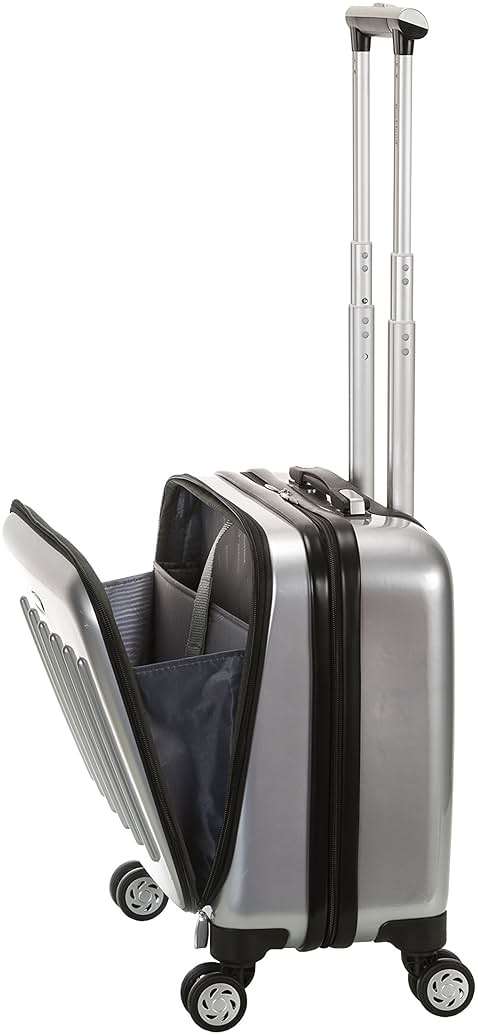 Rockland Revolution Hardside Rolling Computer Case, Carry-On, Silver - Image 4