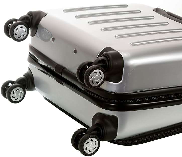 Rockland Revolution Hardside Rolling Computer Case, Carry-On, Silver - Image 6