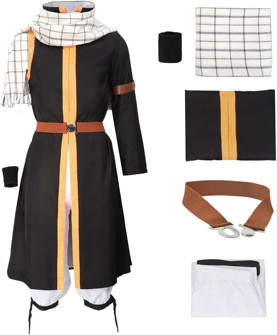 DAZCOS US Size Men's Anime Cosplay Halloween Costume With Scarf Wrister - Image 1