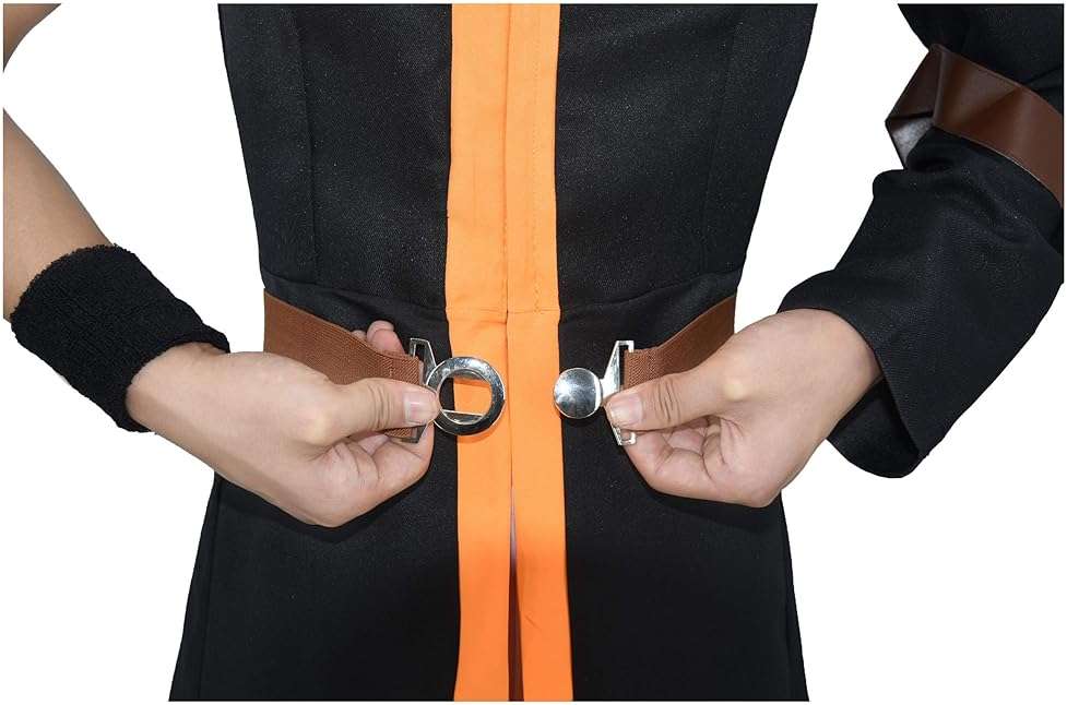 DAZCOS US Size Men's Anime Cosplay Halloween Costume With Scarf Wrister - Image 4