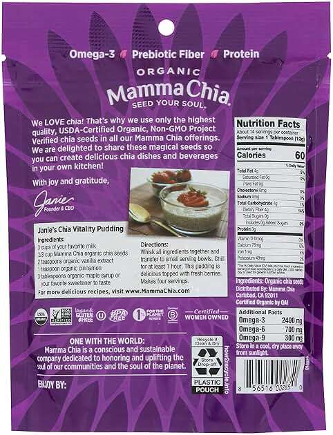 Mamma Chia Organic Seeds, Black, 6 Ounce - Image 2