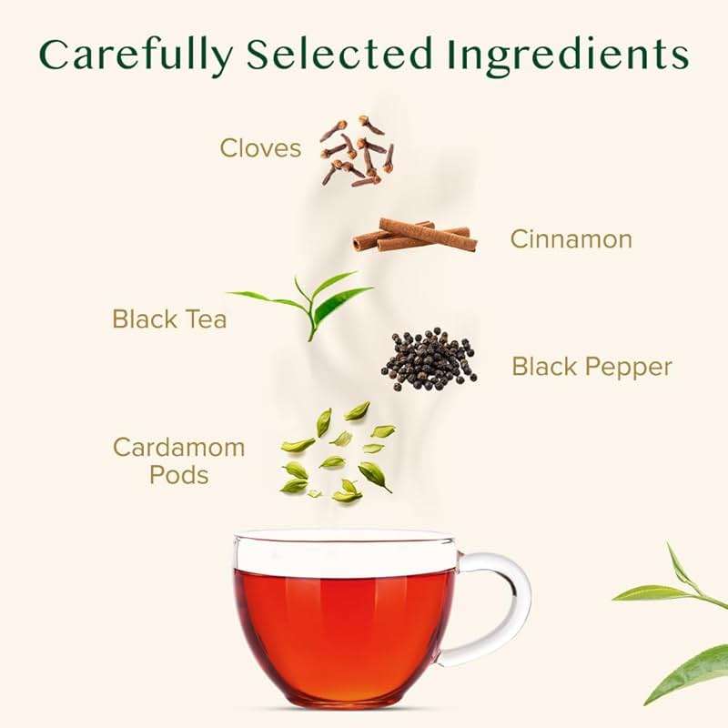 VAHDAM Masala Chai Tea - Loose Leaf 170+ Cups (340g/12oz) Blend of Black Tea with Cinnamon, Cardamom, Cloves & Black Pepper | Vacuum Sealed Pack - Image 3