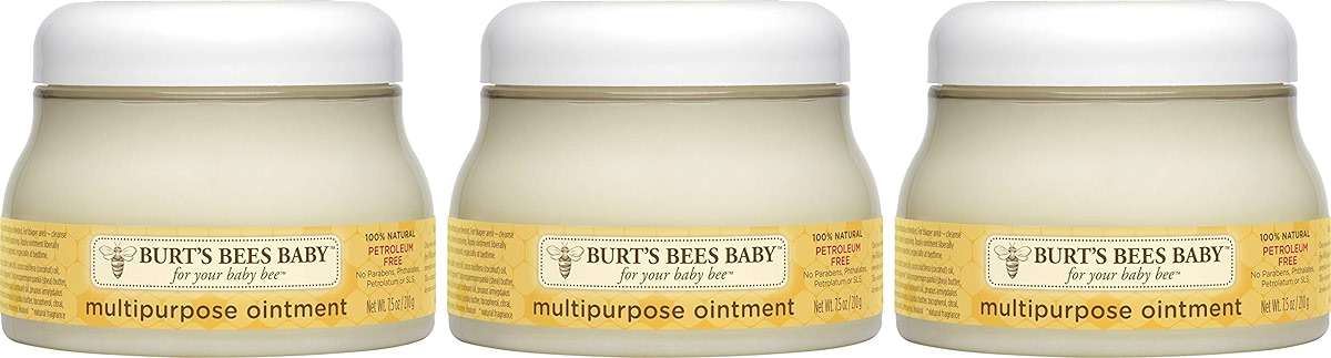Burt's Bees Baby 100% Natural Origin Multipurpose Healing Ointment, Face & Body Baby Ointment 7.5 Ounce Tub - Pack of 3 - Image 1