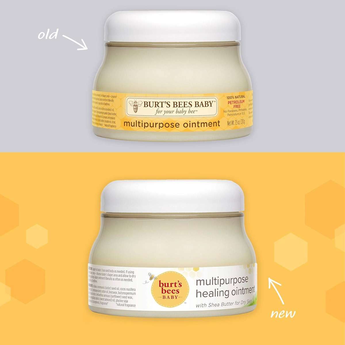 Burt's Bees Baby 100% Natural Origin Multipurpose Healing Ointment, Face & Body Baby Ointment 7.5 Ounce Tub - Pack of 3 - Image 3