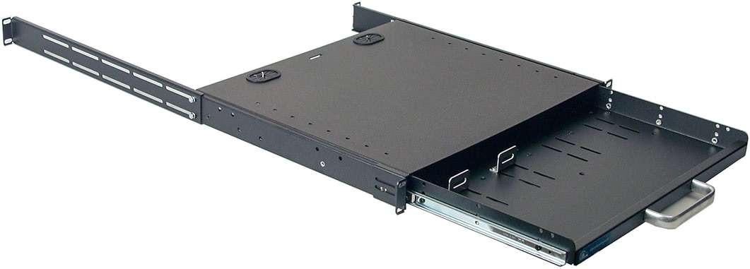 RSF1111BK21F4K3 1U Compact rack mount keyboard drawer with retractable mouse pad for either right or left hand operator supports 4 post rack from 18.85 inch up to 31 inch depth rack cabinet - Image 5