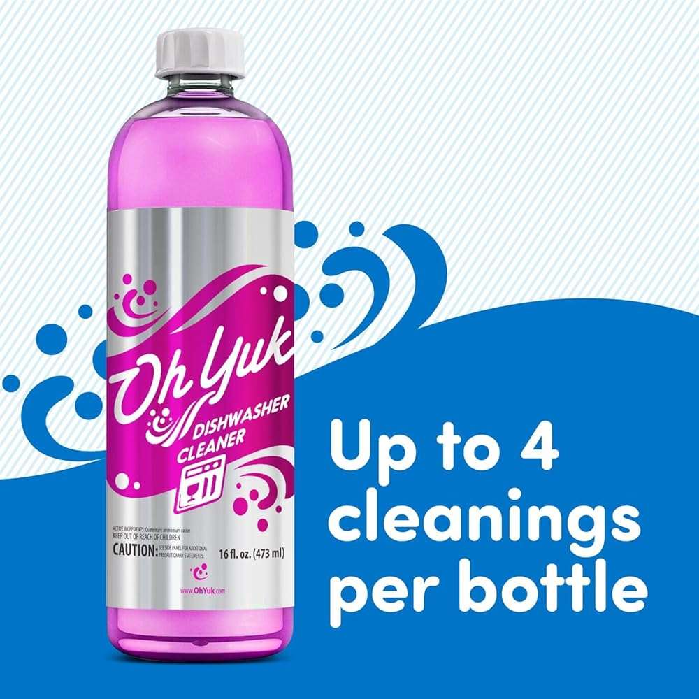 Oh Yuk Dishwasher Cleaner, Descaler, And Deodorizer – Removes Grease, Odors, And Buildup – Natural Orange Scent – Septic Safe Formula For A Fresh Dishwasher – Deep Cleans All Machine Models – 16 Fl oz - Image 2