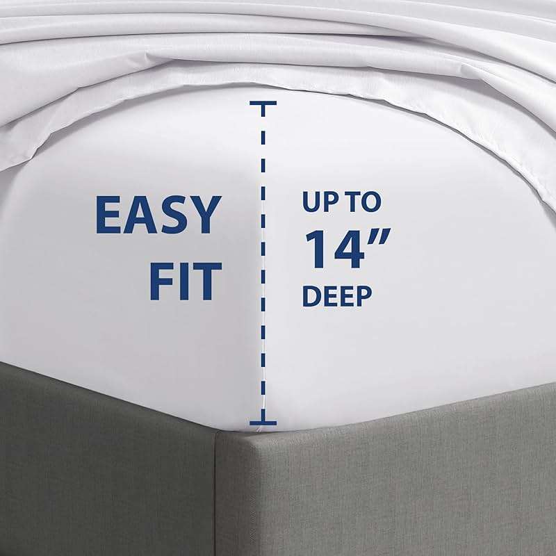 Cathay Home Essentials Ultra Soft Hypoallergenic Wrinkle Resistant Double Brushed Microfiber Bedding Sheet Set, White, King - Image 3