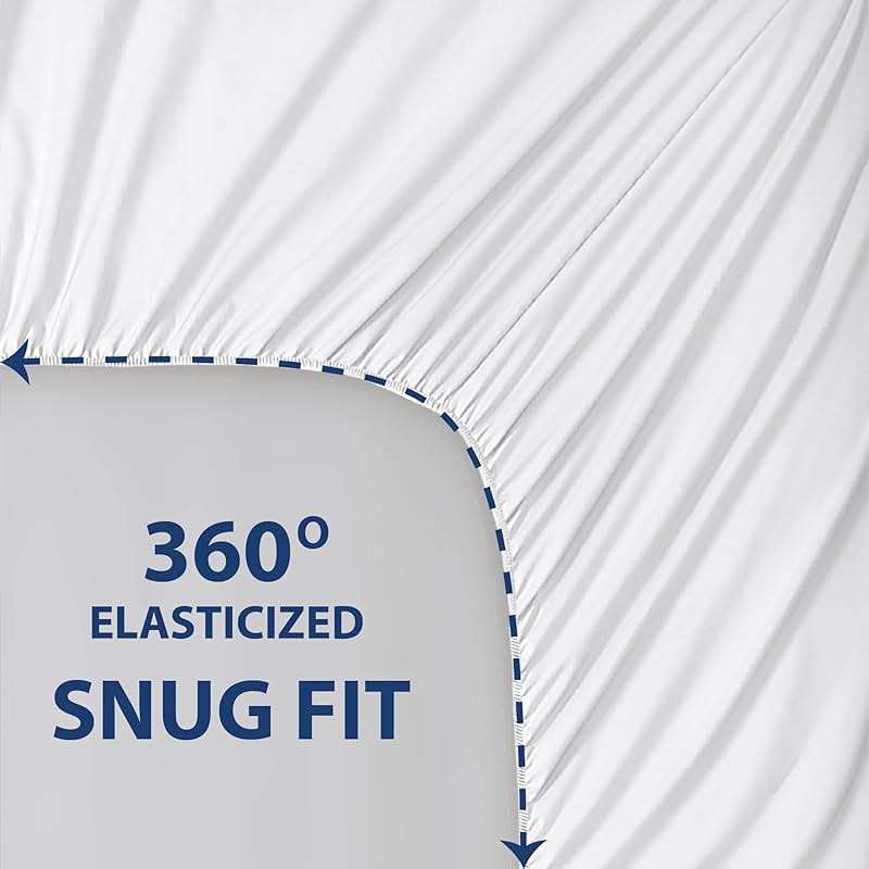 Cathay Home Essentials Ultra Soft Hypoallergenic Wrinkle Resistant Double Brushed Microfiber Bedding Sheet Set, White, King - Image 4