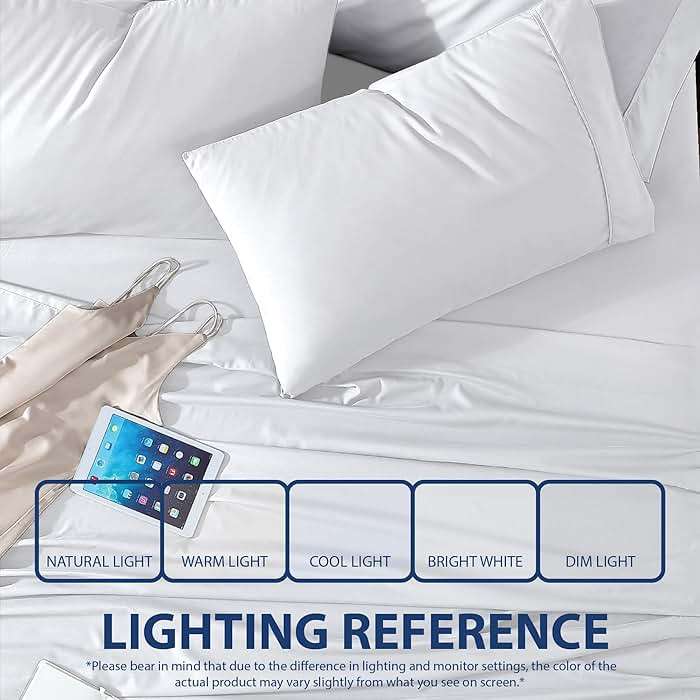 Cathay Home Essentials Ultra Soft Hypoallergenic Wrinkle Resistant Double Brushed Microfiber Bedding Sheet Set, White, King - Image 5