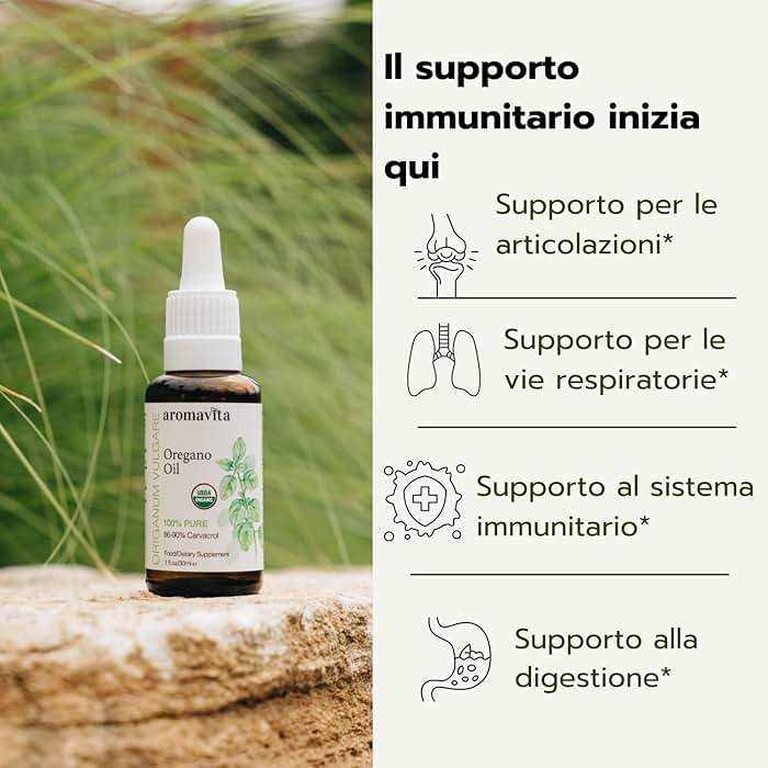 AROMAVITA Essential Organic Oil of Oregano-100% Pure Undiluted Greek Oregano Oil with Carvacrol - Over 86%, Non-GMO, Extra Strength Oregano Oil Organic Liquid Drops, 1 FL.OZ/30ml - Image 6