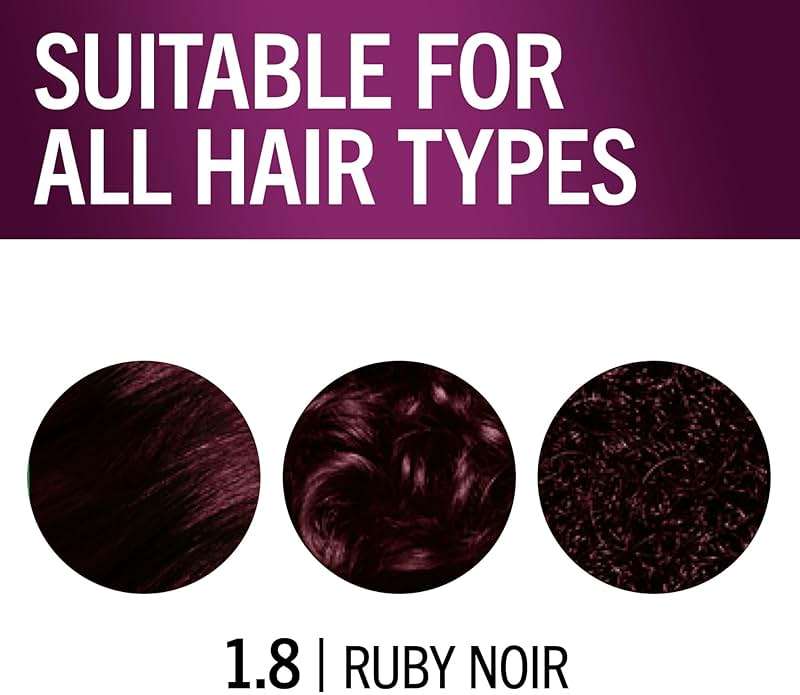 Schwarzkopf Keratin Permanent Hair Dye Cream, 1.8 Ruby Noir, Professional Quality Color for Up to 100% Gray Coverage, Bond Enforcing System - Image 4