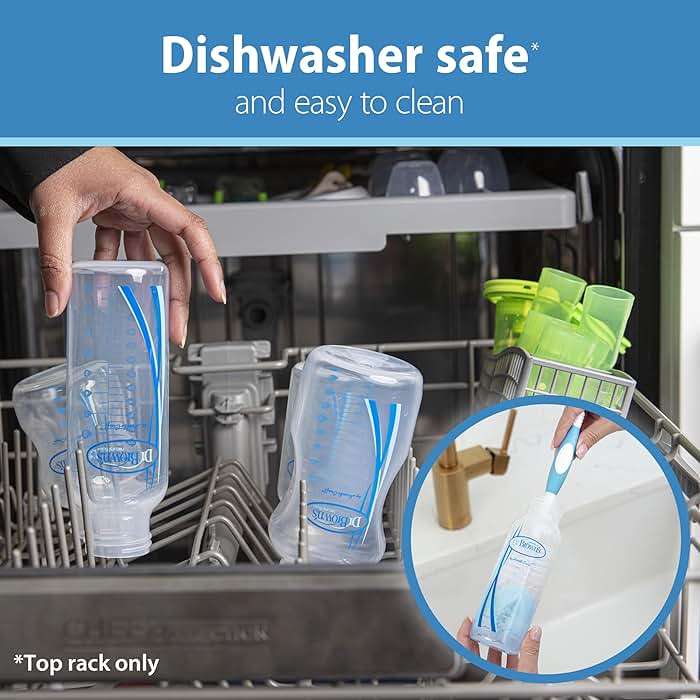 Dr. Brown's Natural Flow Anti-Colic Options+ Narrow Baby Bottle, 8 oz/250 mL, with Level 1 Slow Flow Nipples, 0m+, 4 Pack - Image 7