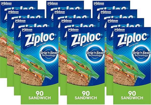 Ziploc Sandwich Bags (90-Count, 12-Pack) - Image 1