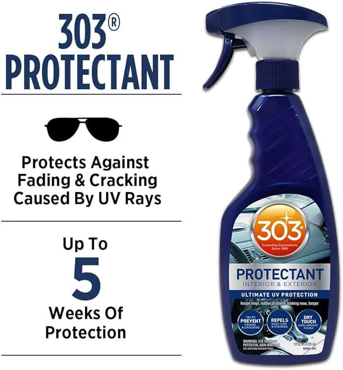303 Products Automotive Protectant Spray, UV Protection for Car Interior & Exterior – Protects Vinyl, Plastic & Rubber, Repels Dust & Dirt, Matte Finish, 16 oz - Image 2