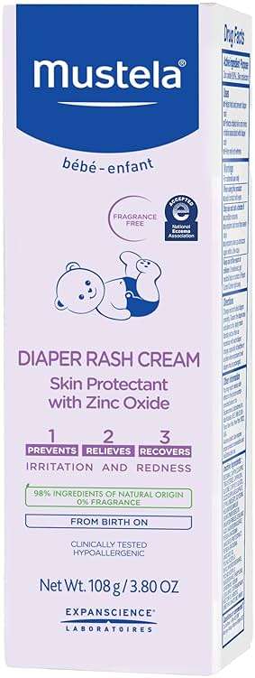 Mustela Baby Diaper Rash Cream 123 - Skin Protectant with Zinc Oxide - Fragrance Free & Paraben Free - with 98% Natural Ingredients - Various Packaging - Image 2