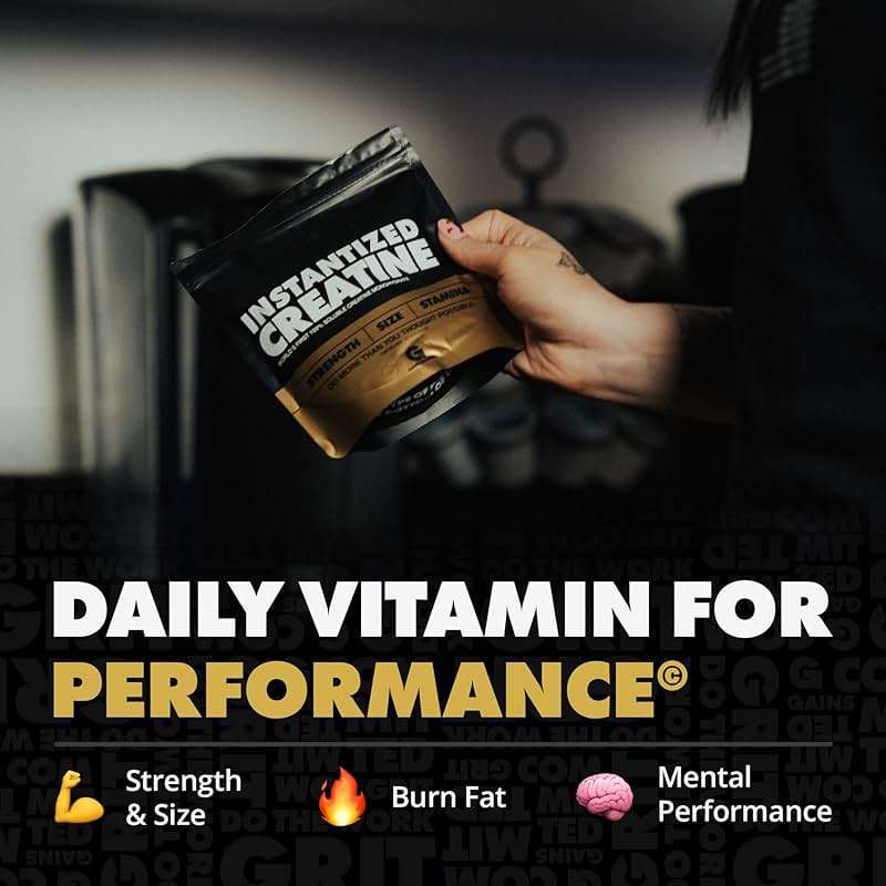 Gains in Bulk Instantized Creatine Monohydrate for Men & Women, Soluble Pre Workout Powder, Supports Muscle Building, Strength and Performance, Bodybuilding Supplements, Unflavored, 100 Servings - Image 3