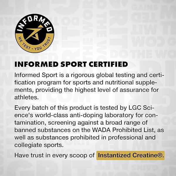Gains in Bulk Instantized Creatine Monohydrate for Men & Women, Soluble Pre Workout Powder, Supports Muscle Building, Strength and Performance, Bodybuilding Supplements, Unflavored, 100 Servings - Image 8