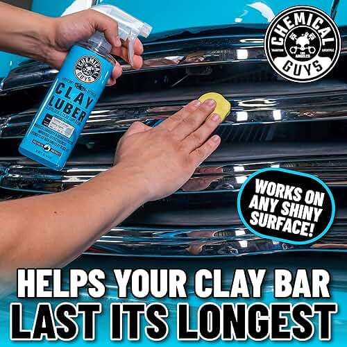 Chemical Guys Clay Bar and Luber Synthetic Lubricant Kit - Light/Medium Duty OG Clay Bar for Removing embedded dirt from Paint, Glass, and Metal, Essential Detailing Accessory - 2 Items - Image 2