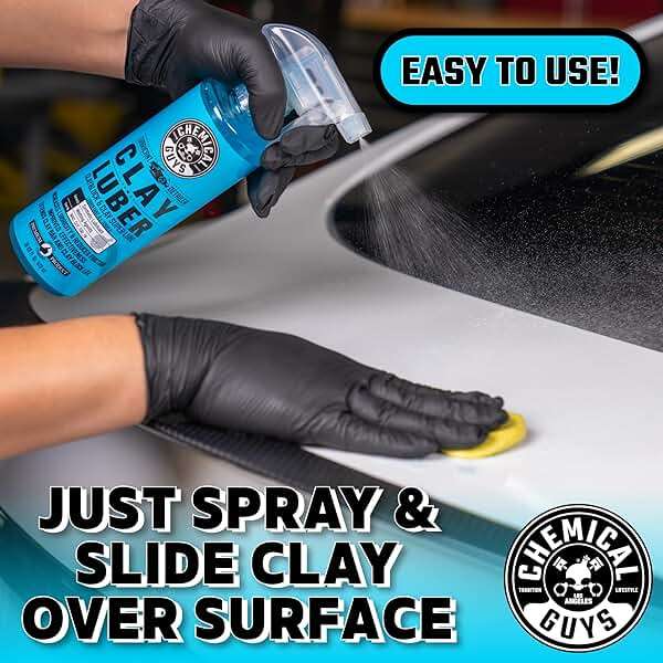 Chemical Guys Clay Bar and Luber Synthetic Lubricant Kit - Light/Medium Duty OG Clay Bar for Removing embedded dirt from Paint, Glass, and Metal, Essential Detailing Accessory - 2 Items - Image 9