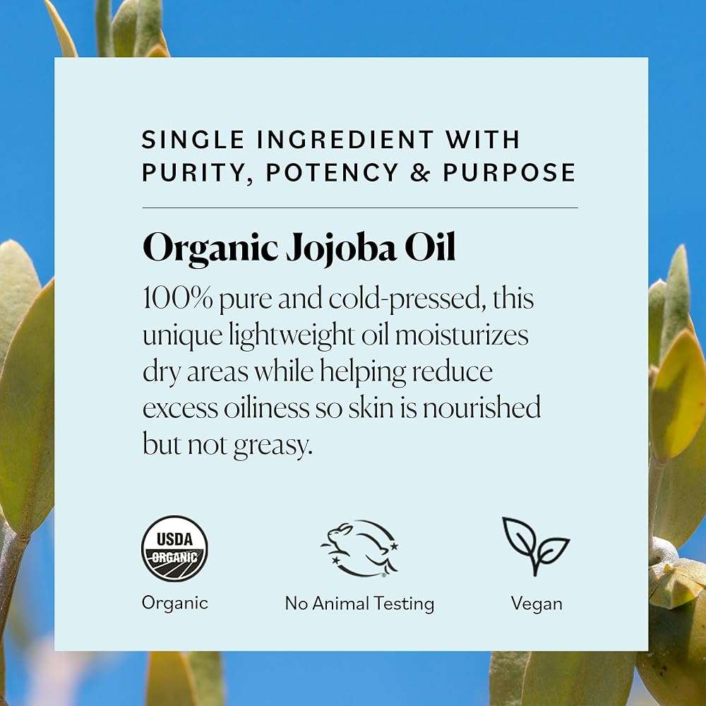 Sky Organics Organic Jojoba Oil, 100% Pure | Moisturizing for Face, Hair, Skin & Nails | Natural Cold Pressed Hexane Free | Base Carrier Oil - Image 5