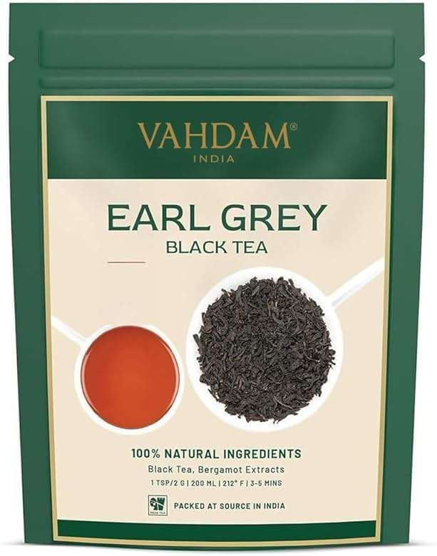 VAHDAM, Earl Grey Tea Loose Leaf 170+ Cups (340g/12oz) Citrusy & Delicious Black Tea blended with 100% Natural Oil of Bergamot | Brew Hot/Iced Tea - Image 1