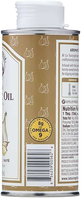 La Tourangelle, Garlic Oil, High Oleic Oil for Cooking Pastas, Salad Dressings, Drizzle on Popcorn, Irresistible Aroma and Flavor, 8.45 Fl Oz - Image 3