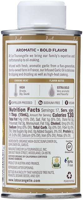 La Tourangelle, Garlic Oil, High Oleic Oil for Cooking Pastas, Salad Dressings, Drizzle on Popcorn, Irresistible Aroma and Flavor, 8.45 Fl Oz - Image 4