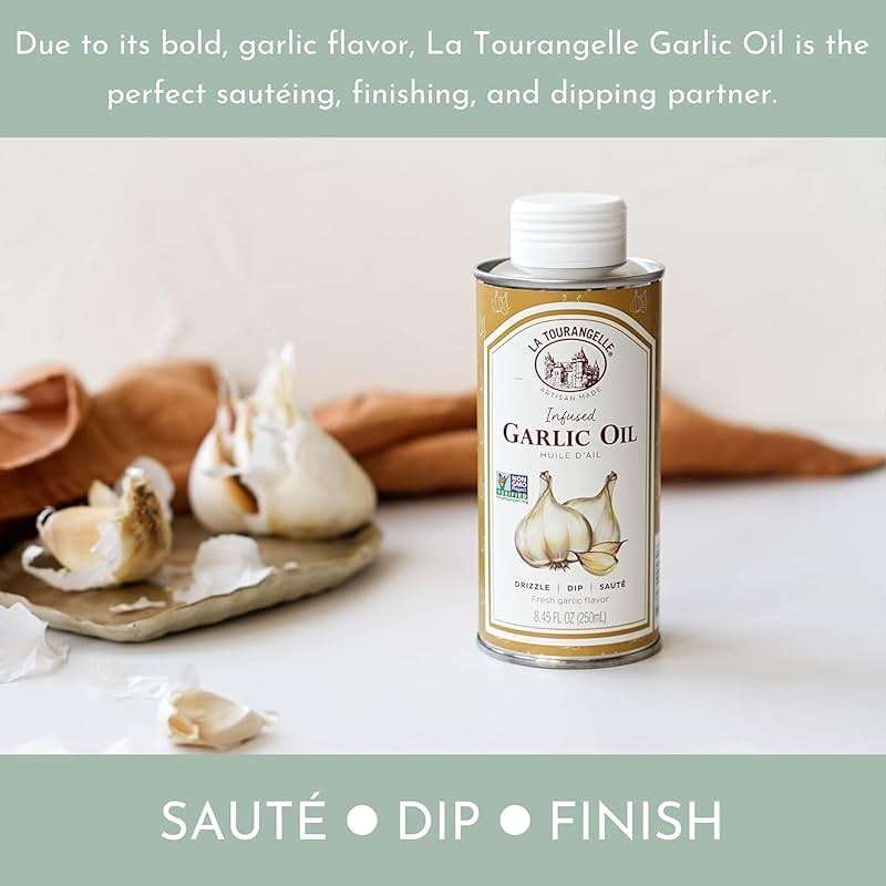 La Tourangelle, Garlic Oil, High Oleic Oil for Cooking Pastas, Salad Dressings, Drizzle on Popcorn, Irresistible Aroma and Flavor, 8.45 Fl Oz - Image 6