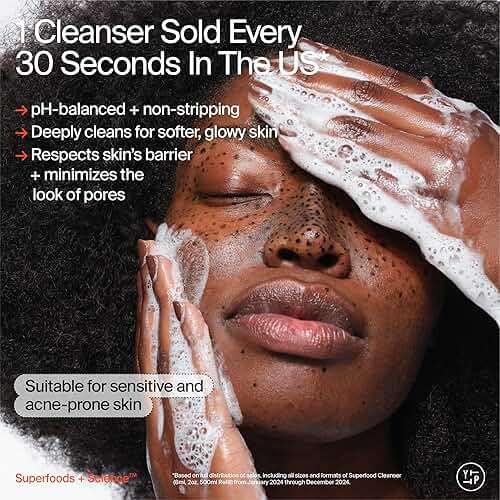 Youth To The People Superfood Facial Cleanser - Kale + Green Tea Daily Face Wash, Gently Removes Makeup, SPF, and Oils, Soothing Antioxidants for Glowing Skin, pH Balance, Clean Pores, Refillable - Image 2