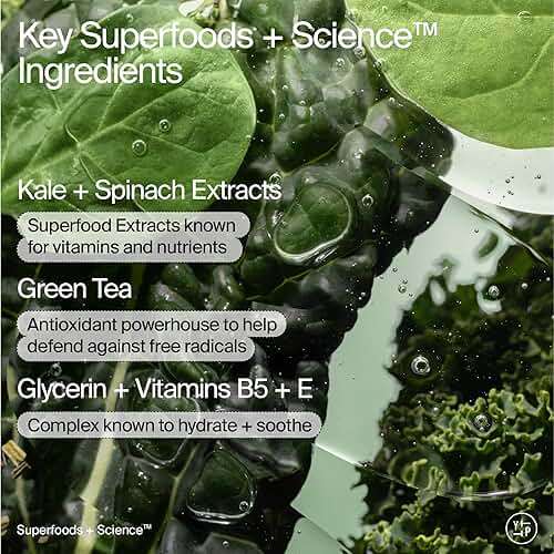 Youth To The People Superfood Facial Cleanser - Kale + Green Tea Daily Face Wash, Gently Removes Makeup, SPF, and Oils, Soothing Antioxidants for Glowing Skin, pH Balance, Clean Pores, Refillable - Image 4