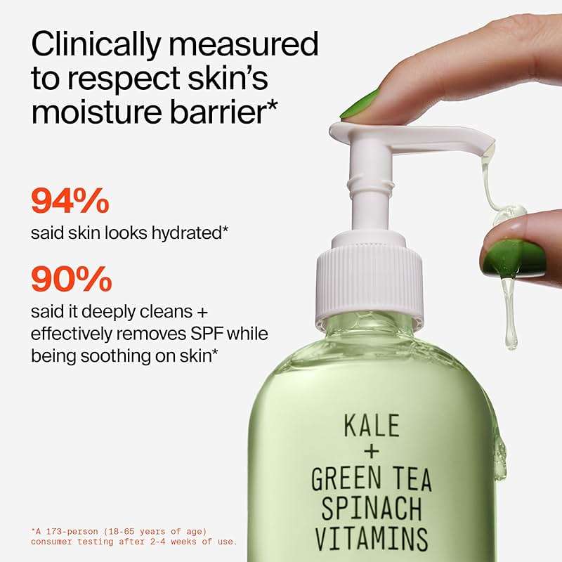 Youth To The People Superfood Facial Cleanser - Kale + Green Tea Daily Face Wash, Gently Removes Makeup, SPF, and Oils, Soothing Antioxidants for Glowing Skin, pH Balance, Clean Pores, Refillable - Image 5