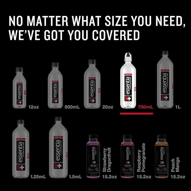 Essentia Water LLC, Ionized Alkaline Bottled Water; 99.9% Pure, Infused with Electrolytes, 9.5 pH or Higher with a Clean, Smooth Taste, 23.67 Fl Oz (Pack of 24) - Image 8