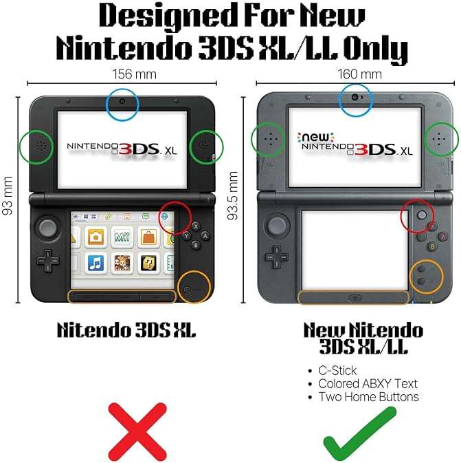 TNP Case Compatible with NEW Nintendo 3DS XL LL 2015 - Ultra Clear Crystal Transparent Hard Shell Protective Case Cover Skin for New Nintendo 3DS XL / 3DS LL 2015 [New Modified Hinge-Less Design] - Image 2