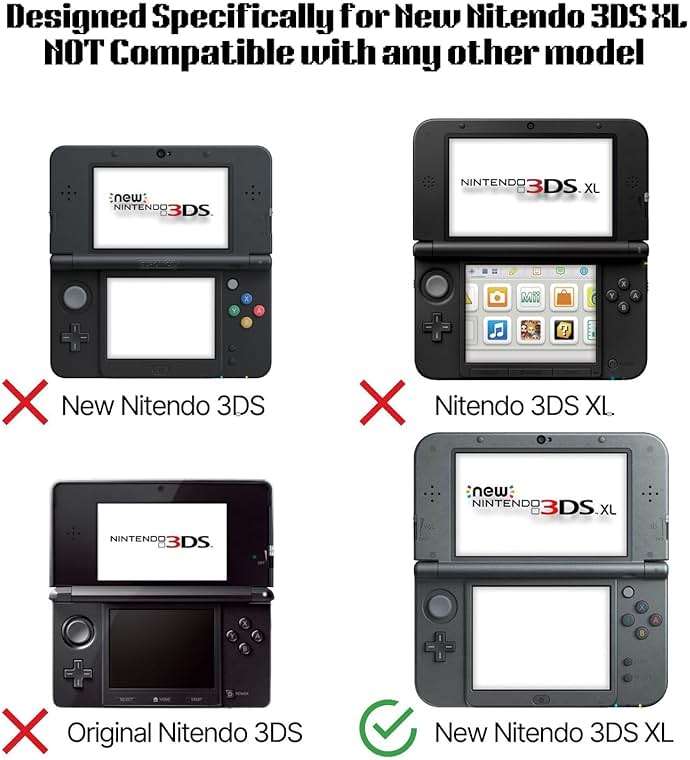 TNP Case Compatible with NEW Nintendo 3DS XL LL 2015 - Ultra Clear Crystal Transparent Hard Shell Protective Case Cover Skin for New Nintendo 3DS XL / 3DS LL 2015 [New Modified Hinge-Less Design] - Image 3