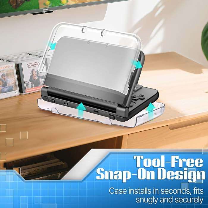 TNP Case Compatible with NEW Nintendo 3DS XL LL 2015 - Ultra Clear Crystal Transparent Hard Shell Protective Case Cover Skin for New Nintendo 3DS XL / 3DS LL 2015 [New Modified Hinge-Less Design] - Image 7